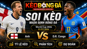 Đội hình dự kiến trước trận Anh và D.R. Congo